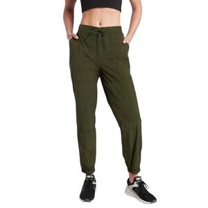 Athleta Expedition Jogger Pants Olive Green‎ Drawstring Lightweight Womens 6